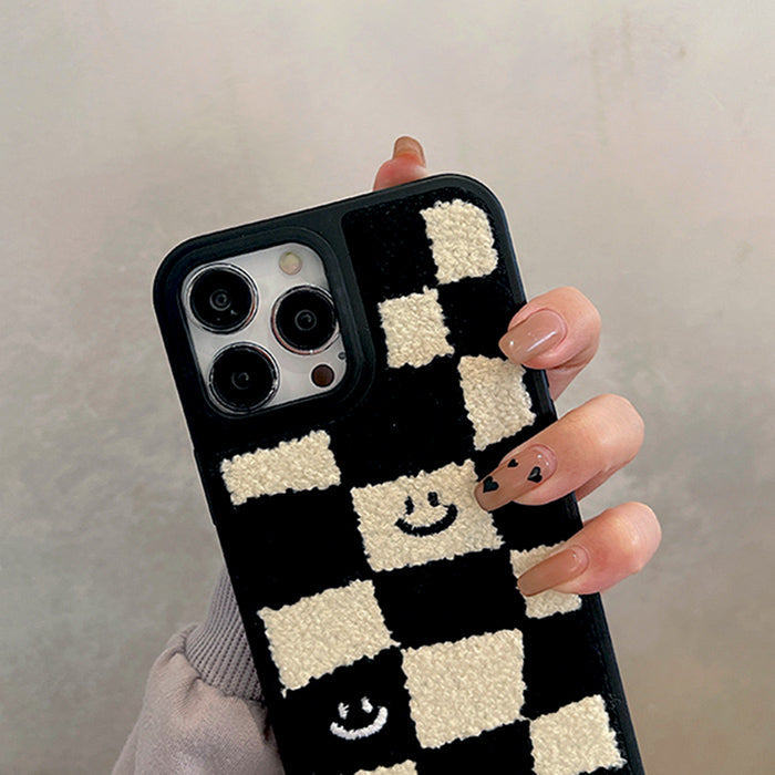 Smile Checker Fuzzy iPhone Case SpreePicky