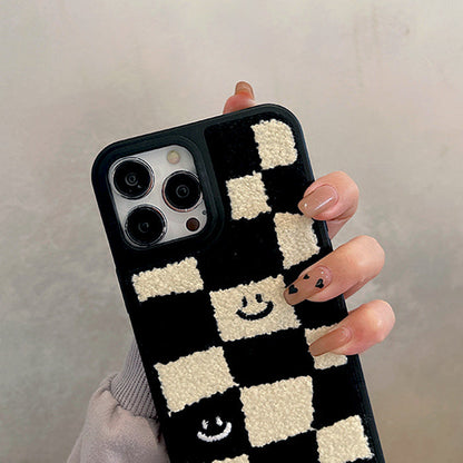 Smile Checker Fuzzy iPhone Case SpreePicky