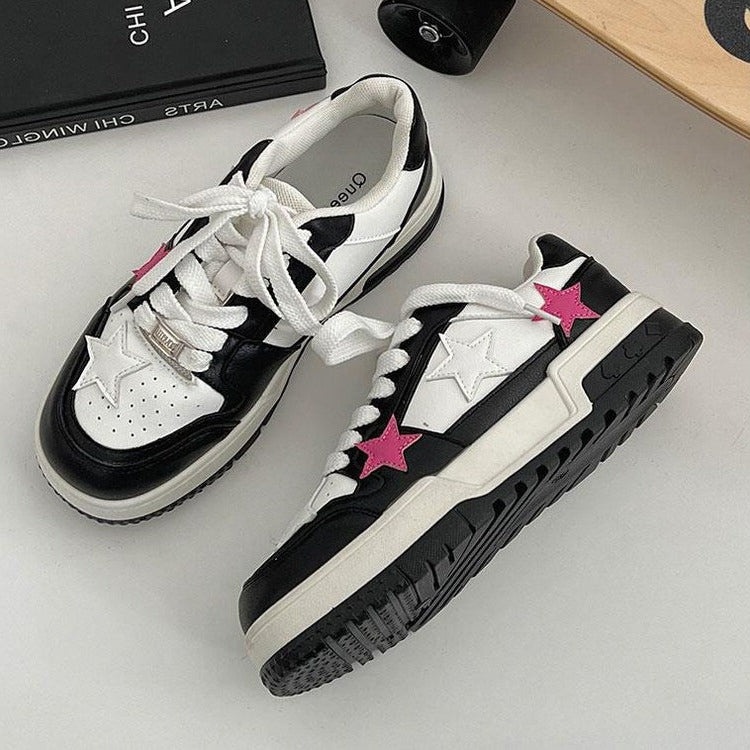 Pink Black Star Sneakers Boogzel Clothing