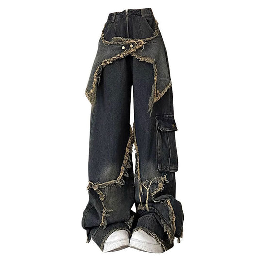 Y2K Cool Star Wide Leg Jeans Boogzel Clothing