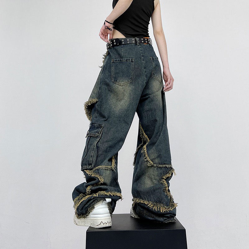 Y2K Cool Star Wide Leg Jeans Boogzel Clothing