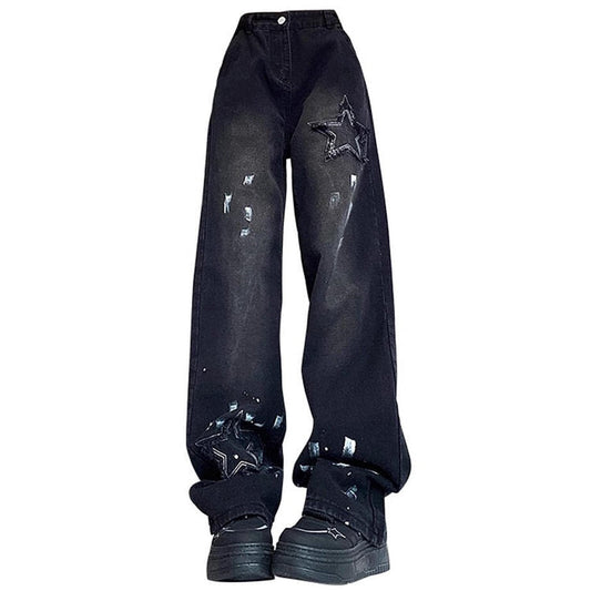 Vintage Black Star Jeans Boogzel Clothing