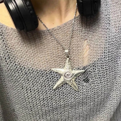 Chunky Starfish Pendant Necklace Boogzel Clothing