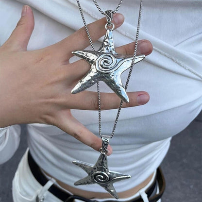 Chunky Starfish Pendant Necklace Boogzel Clothing