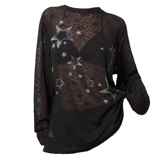 Y2K Star Long Sleeve Top SpreePicky