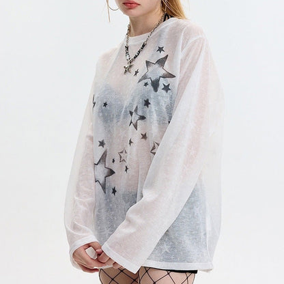 Y2K Star Long Sleeve Top SpreePicky