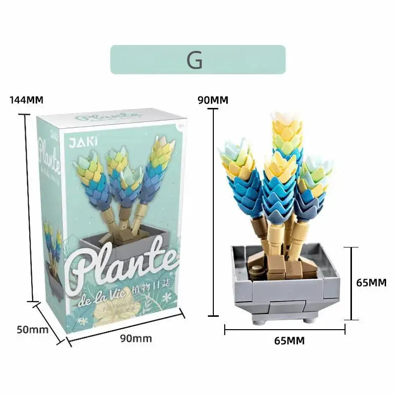 Kawaii Aesthetic Y2K Cute Fairy Succulent Potted Plants Building Blocks MK Kawaii Store