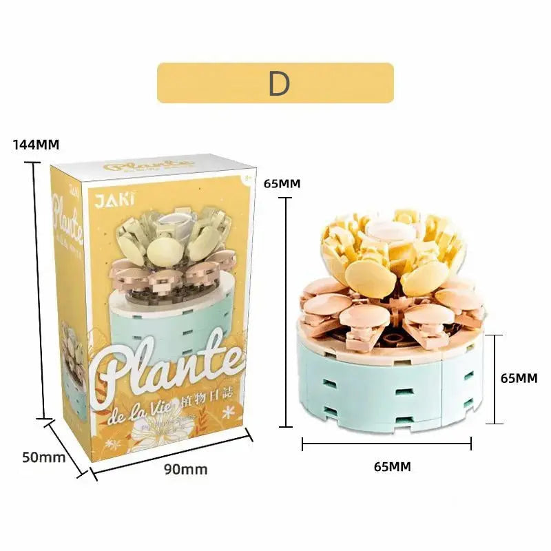 Kawaii Aesthetic Y2K Cute Fairy Succulent Potted Plants Building Blocks MK Kawaii Store