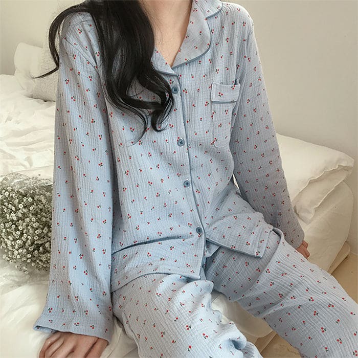 Sweet Cherry Pajama Set - Suits