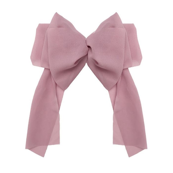 Sweet Chiffon Hair Bow Pin - Standart / Pink - Other