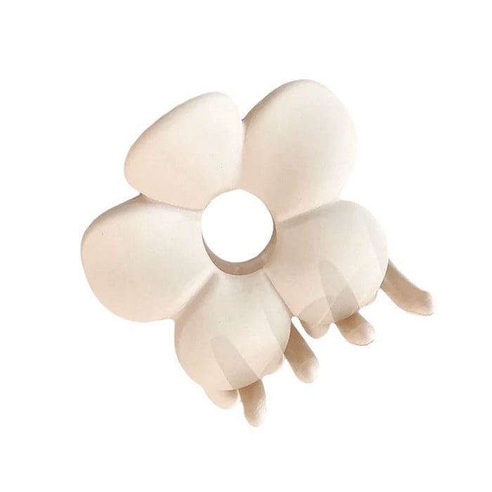 Sweet Flower Hair Claw - Beige - Other