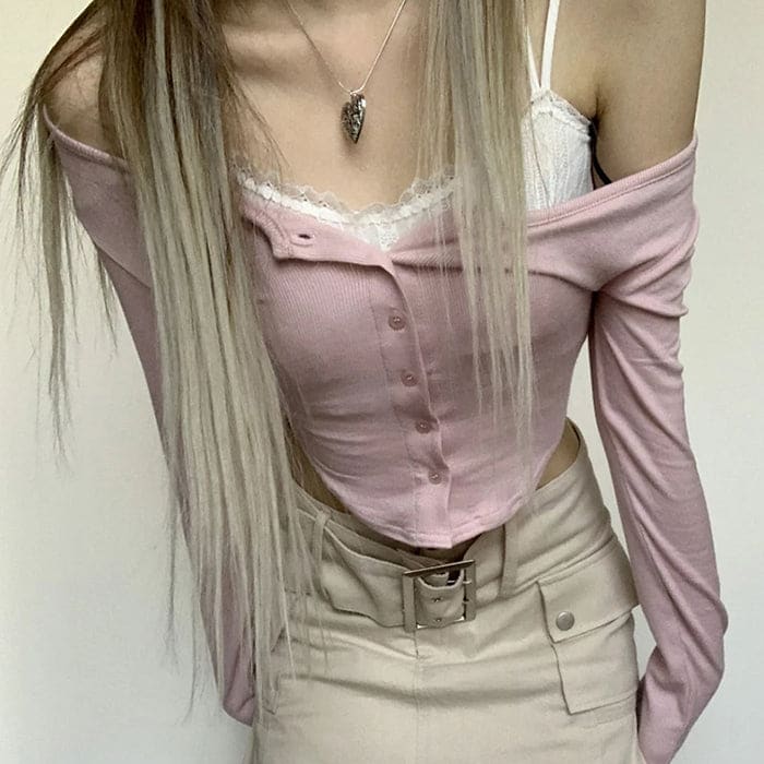 Sweet Layered Pink Top - Tops