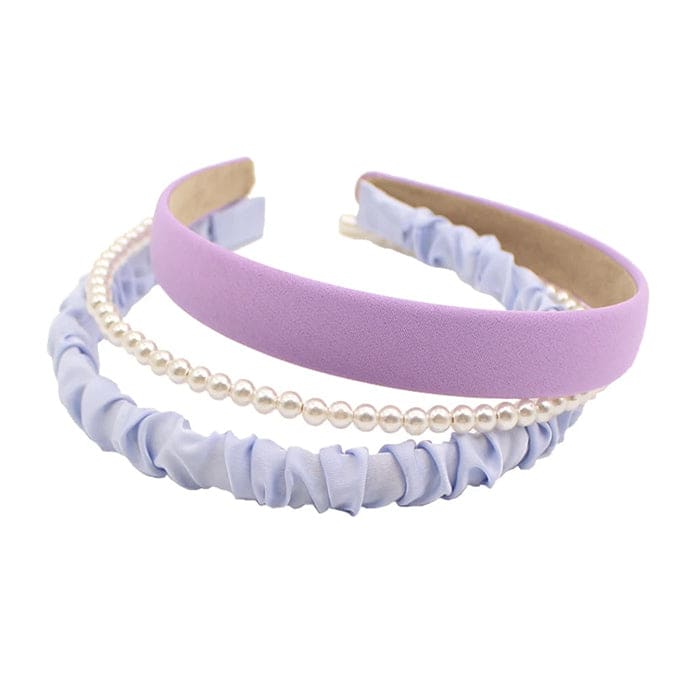 Sweet Pearl Headband Set - Standart / Purple - Other