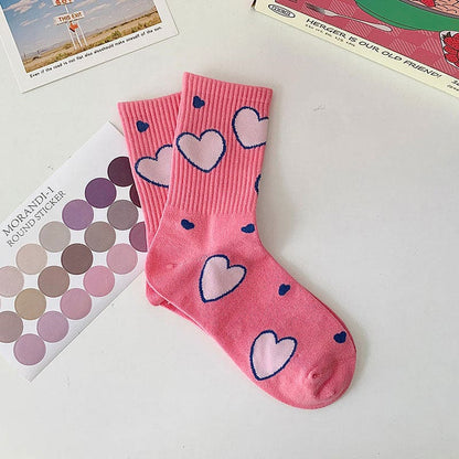 Sweet Pink Socks Set - Heart - Socks