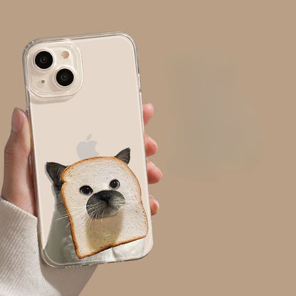 Transparent Cute Cat and Puppy Phone Case - iPhone 15