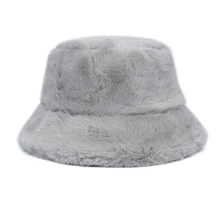 Versatile Fluffy Bucket Hat - Standart / Grey - Hats