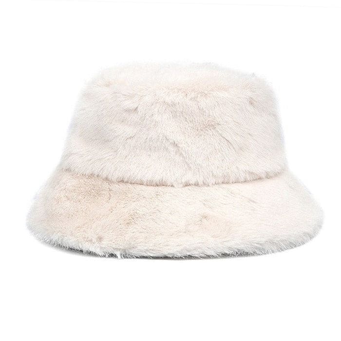 Versatile Fluffy Bucket Hat - Standart / White - Hats
