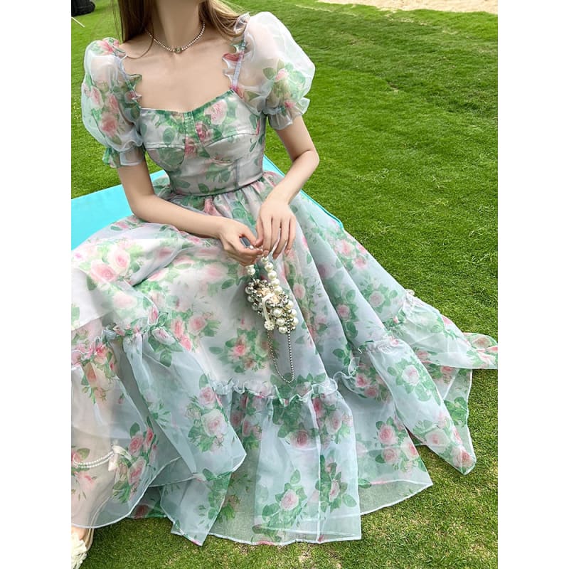 Vintage Floral Maxi Dresses