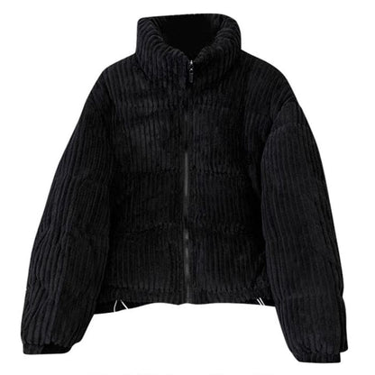 Warm Corduroy Puffer Jacket - Jackets