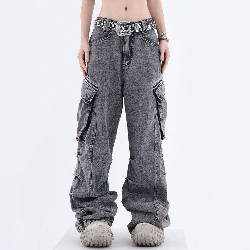 Wide Leg Cargo Jeans SpreePicky