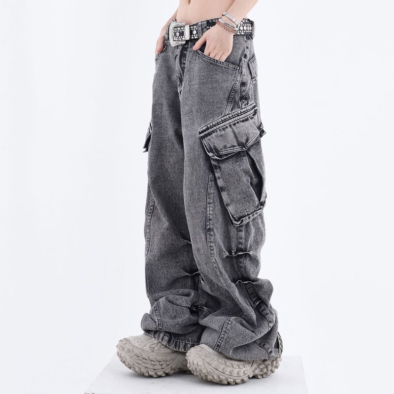 Wide Leg Cargo Jeans SpreePicky