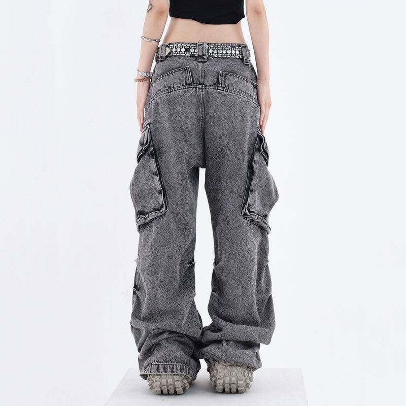 Wide Leg Cargo Jeans SpreePicky