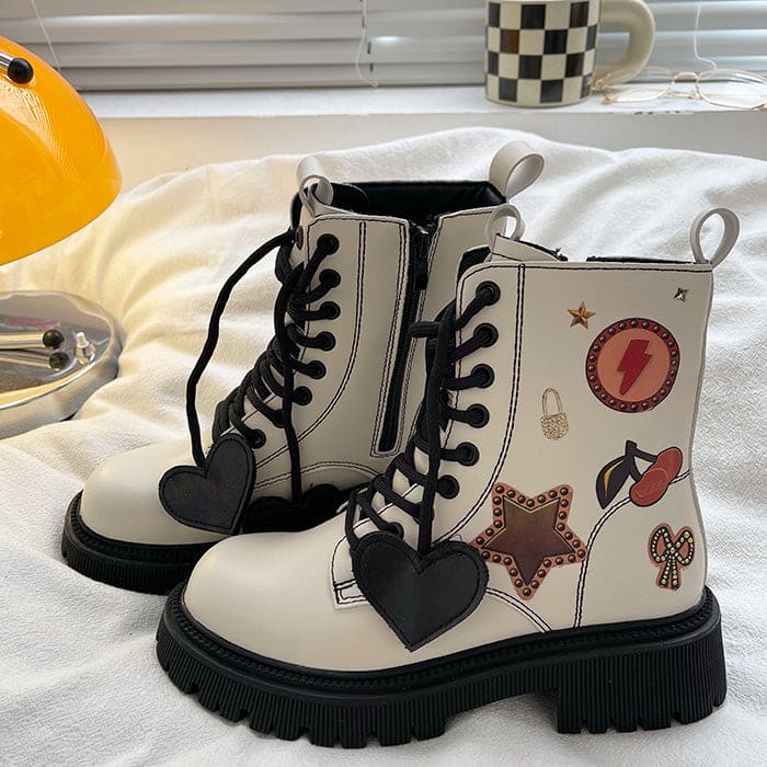 Y2K Heart Star Boots - Boots