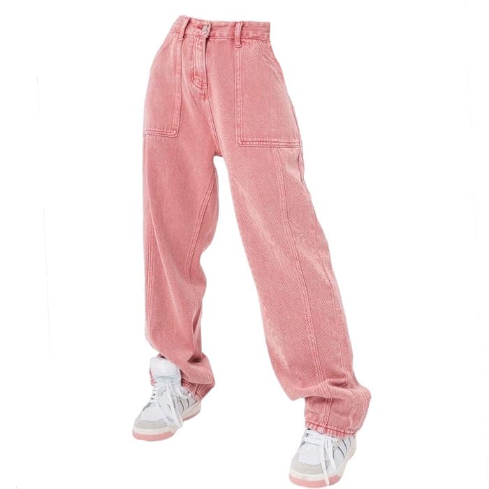 Y2K Pink Denim Jeans - Jeans