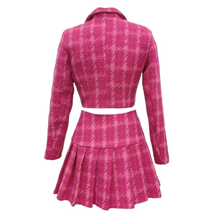 Y2K Pink Jacket and Skirt Set - Suits