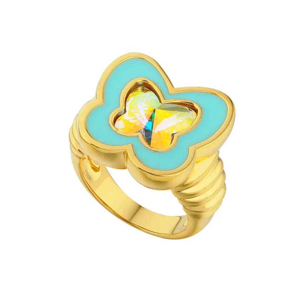 Y2K Butterfly Chunky Ring Boogzel Clothing