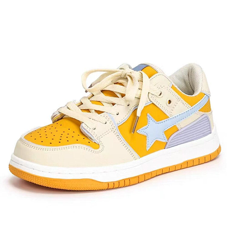 Yellow Star Aesthetic Sneakers Boogzel Clothing