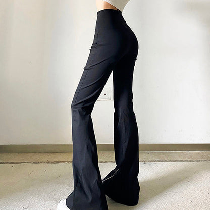 Trendy Zip Up Flared Pants SpreePicky