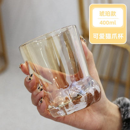 10 Styles Kawaii Cat Paw Water Glass Cup ON70 - Egirldoll