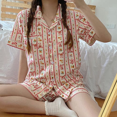 14 Styles Kawaii Home Wear Fashion Pajamas Set ON18 - Egirldoll