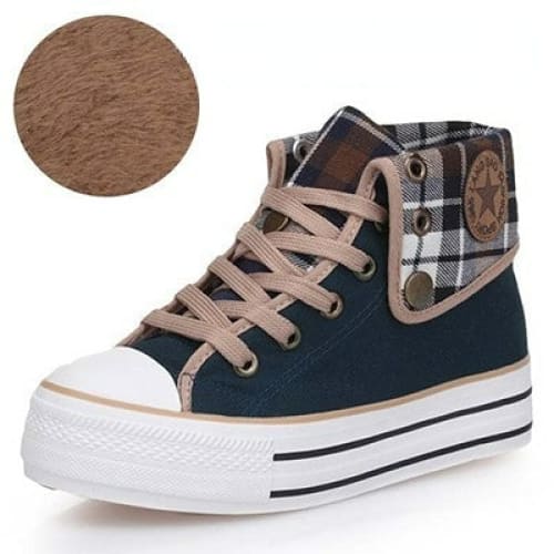 2 Colors Cute Harajuku Y2K Shoes ON641 - Navy blue (With