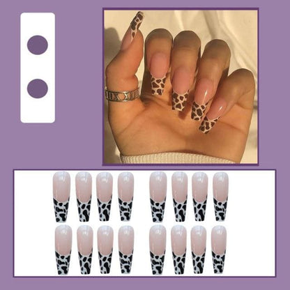 24pcs Detachable Full Cover With Glue Fake Nails BE007 - Egirldoll