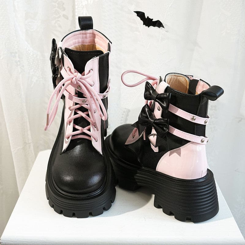 3 Colors Gothic PU Wendy Boots ON330 - Egirldoll