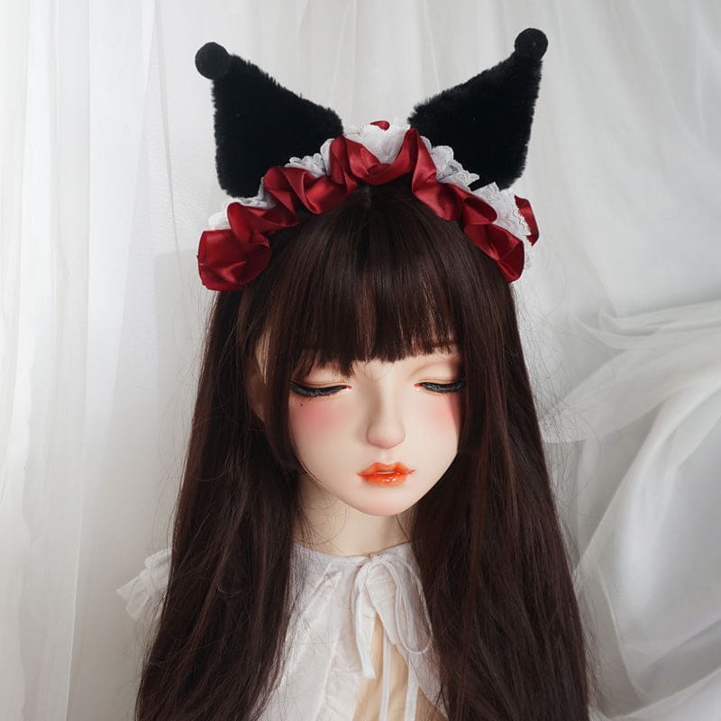 3 Colos Kuro Devil Ears Lolita Hairband ON291 - Egirldoll