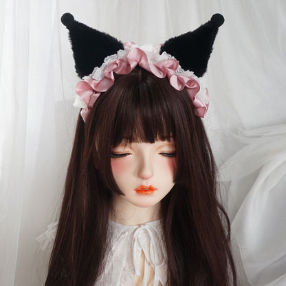 3 Colos Kuro Devil Ears Lolita Hairband ON291 - Egirldoll