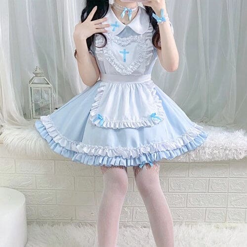 4 Colors Kawaii Pastel Maid Nurse Cross Dress ON262 - Egirldoll
