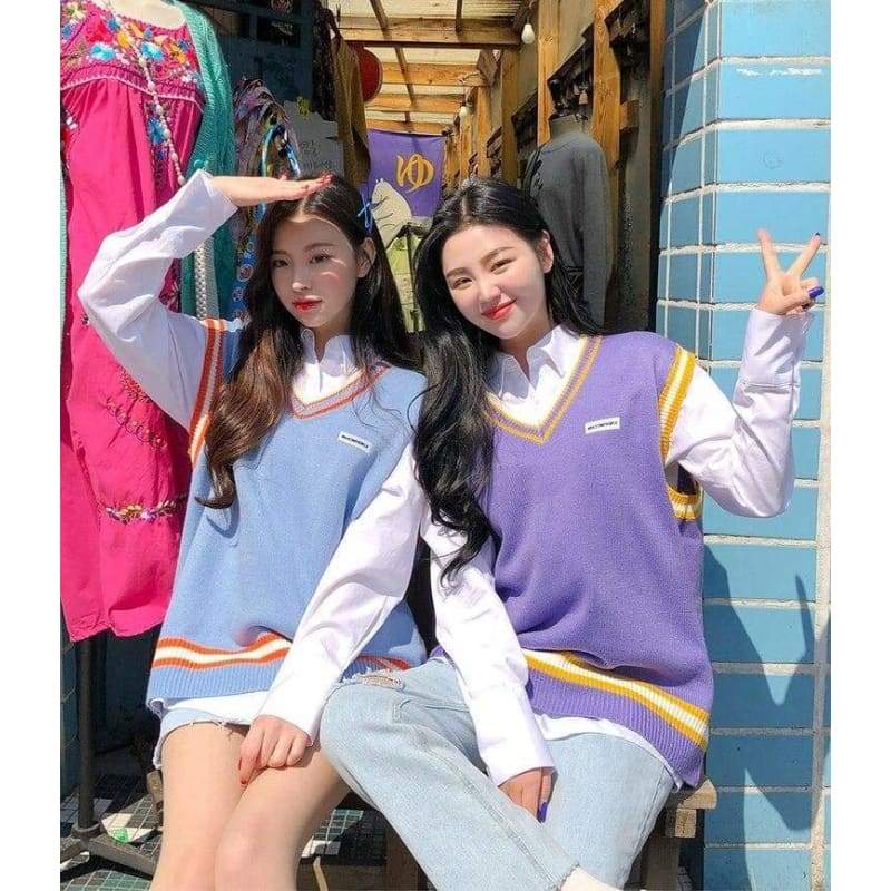 4 Colors Korean Fashion Style Kawaii Pastel Candy Vest EG16896 - Egirldoll