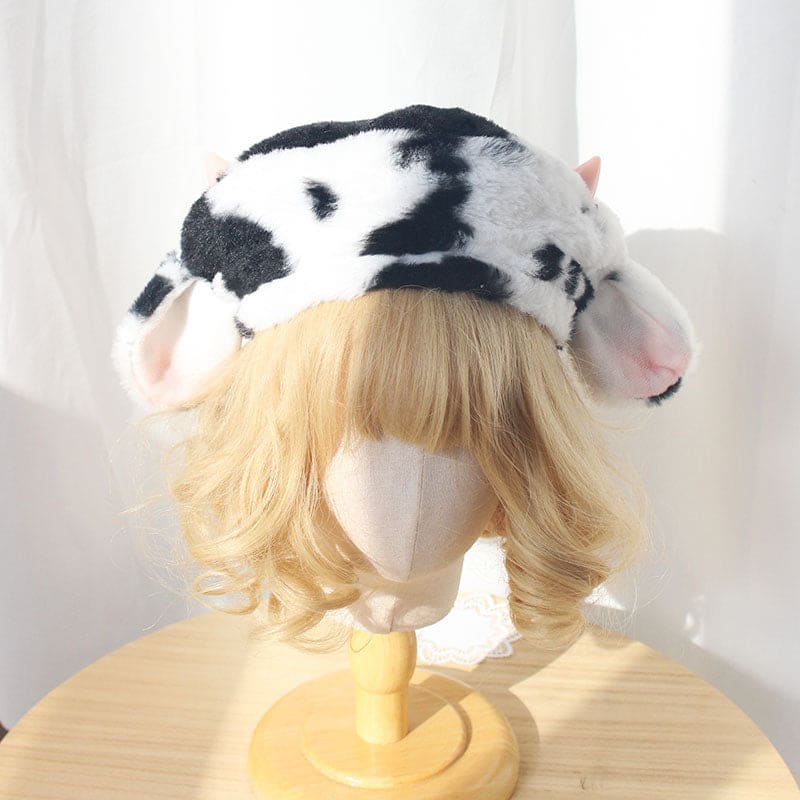 4 Styles Amanda Kawaii Cow Lolita Hat With Horns ON282 - Egirldoll