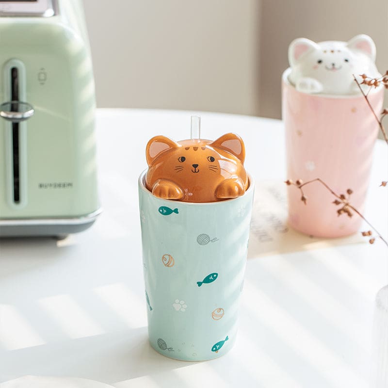4 Styles Cute Cat Mug Cup ON69 - Egirldoll