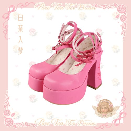 5 Colors Cute Heels Pastel Elegant Shoes ON612 - Barbie pink