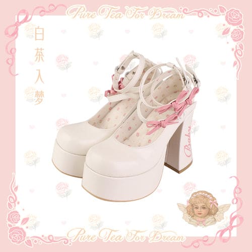 5 Colors Cute Heels Pastel Elegant Shoes ON612 - White /