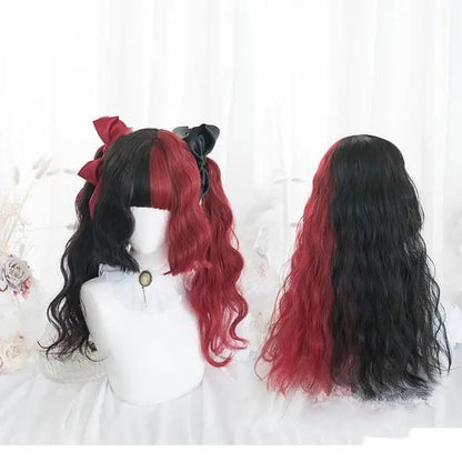 65CM Black Mixed Red Gothic Lolita Cosplay Wig EG14847 - Egirldoll