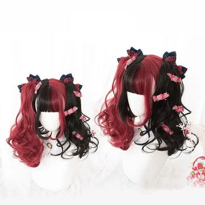 65CM Black Mixed Red Gothic Lolita Cosplay Wig EG14847 - Egirldoll