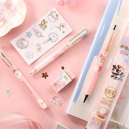 8 Pics Set Kawaii Pastel Pink Sakura Gel Pens SP16238 - Egirldoll