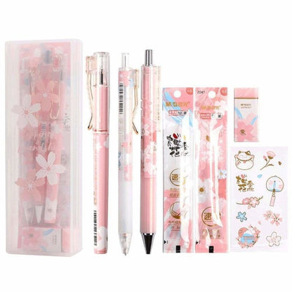 8 Pics Set Kawaii Pastel Pink Sakura Gel Pens SP16238 - Egirldoll