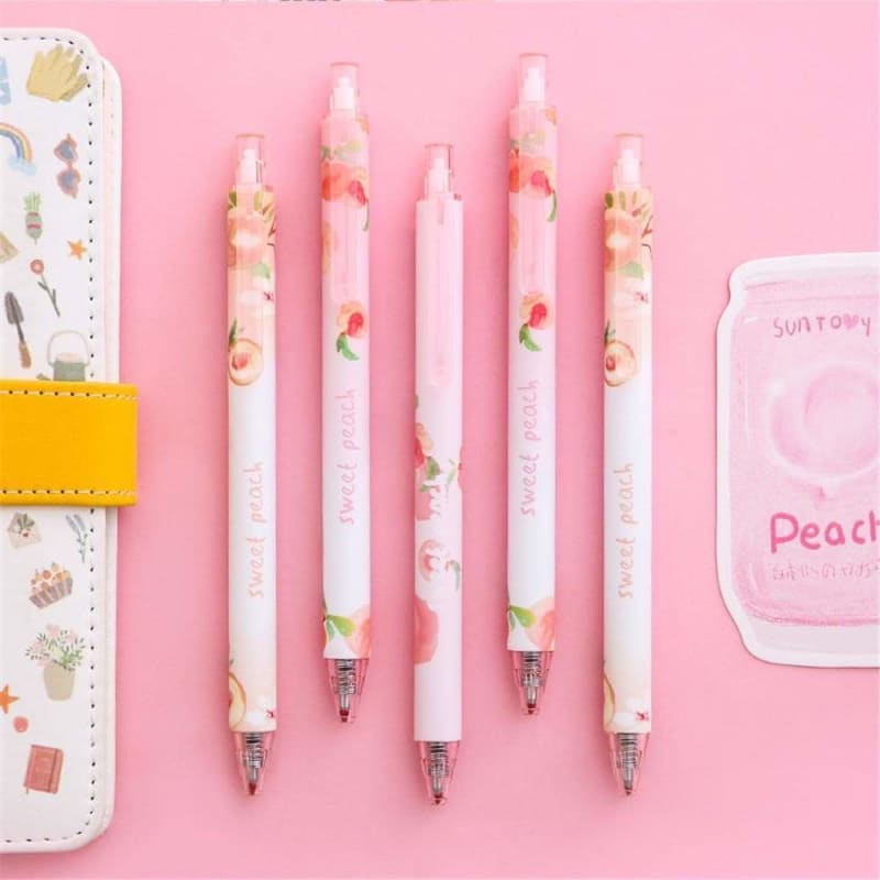 8 Pics Set Kawaii Pastel Pink Sakura Gel Pens SP16238 - Egirldoll